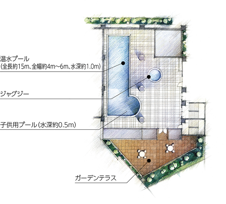 プール平面図